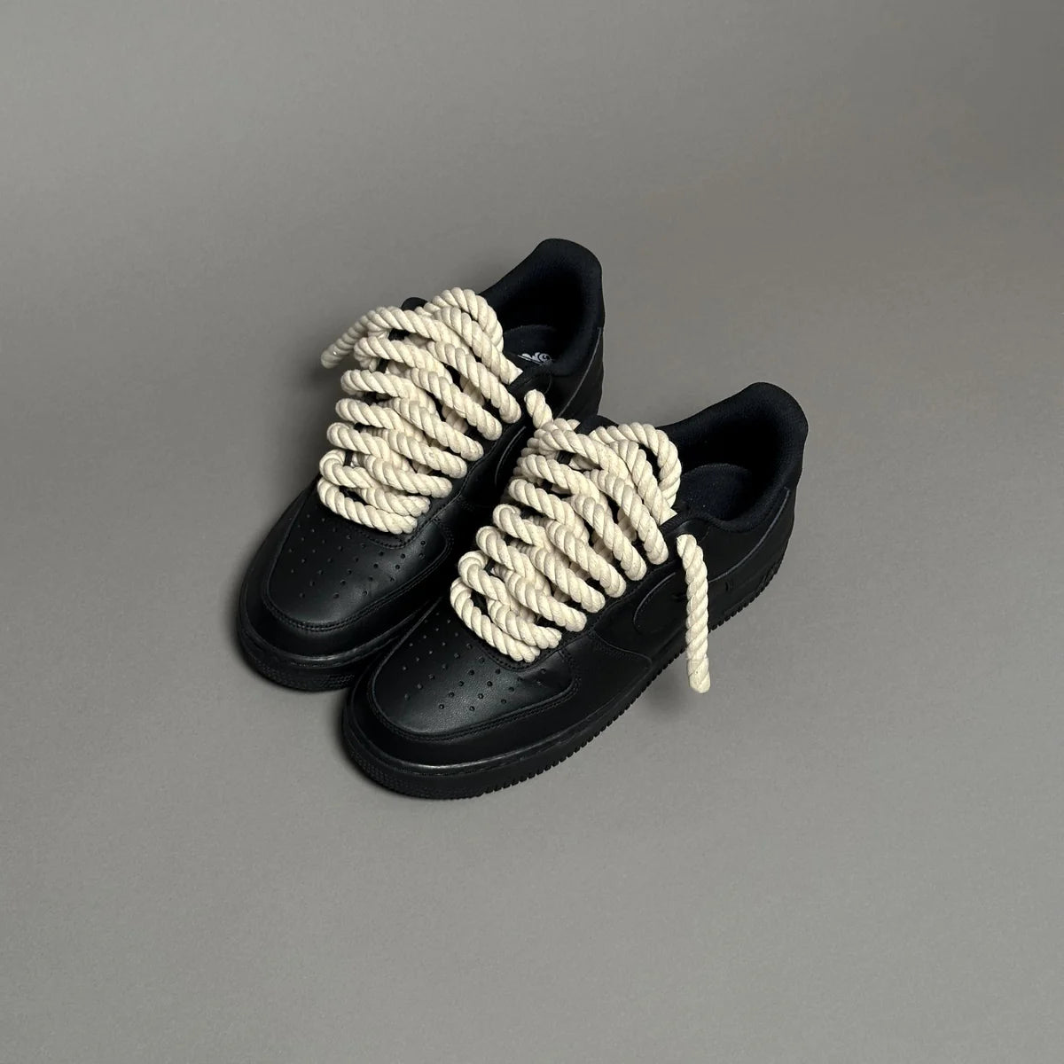 AF1 LOW NOIR CUSTOM LACET ROPE 1 - Image 3