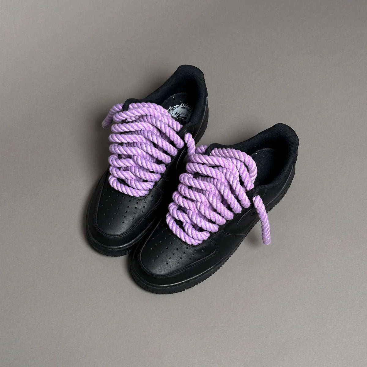 AF1 LOW NOIR CUSTOM LACET ROPE 1 VIOLET - Image 3