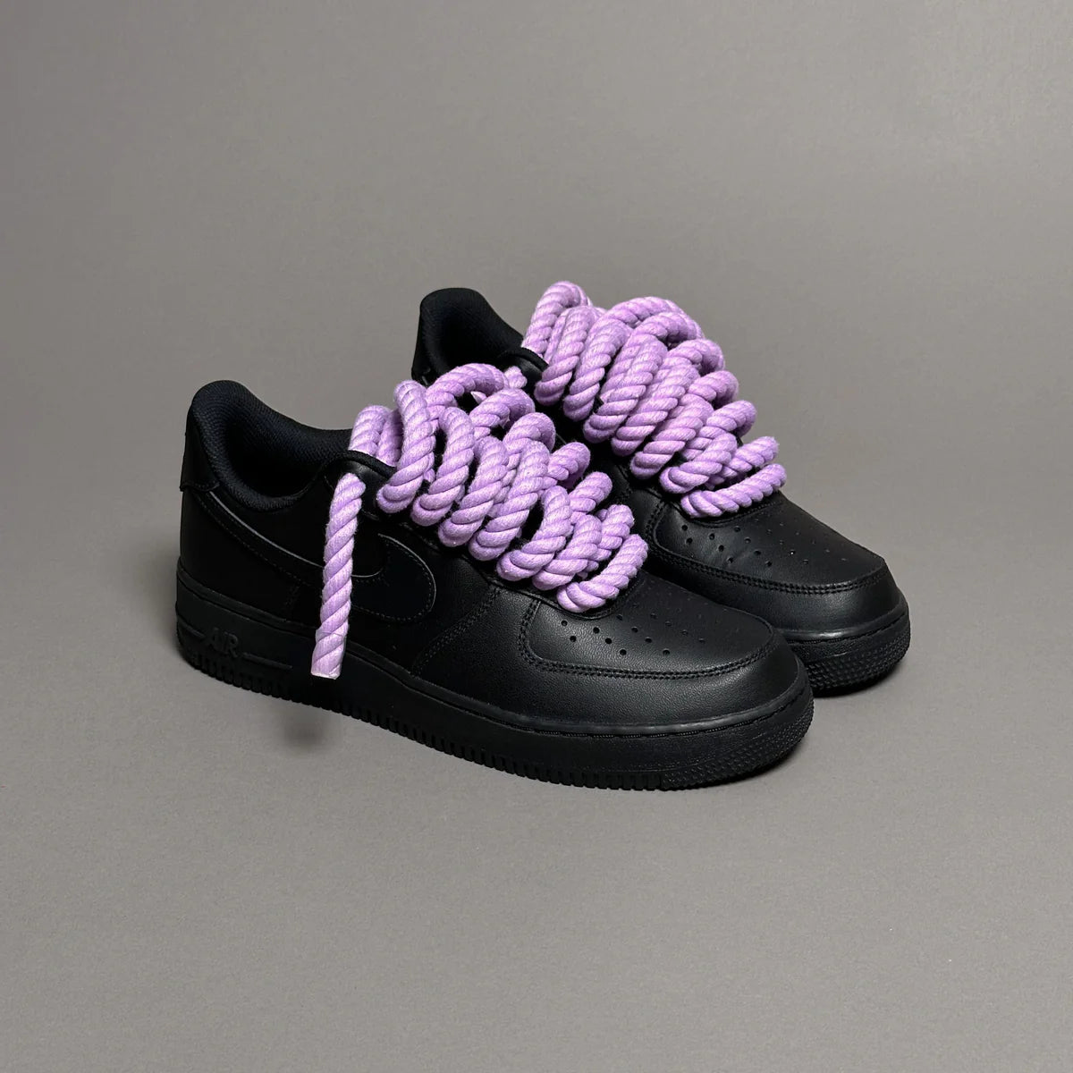AF1 LOW NOIR CUSTOM LACET ROPE 1 VIOLET - Image 5