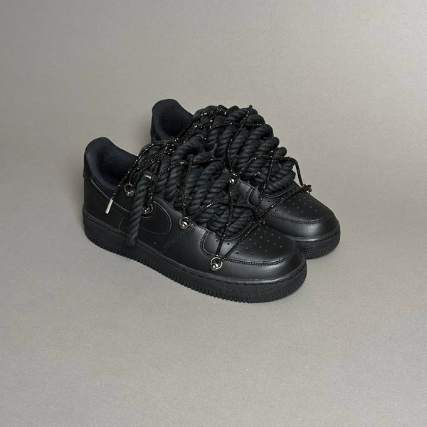 AF1 WHITE LOW CUSTOM ROPE LACE 1 & LACET BRILANT NOIR - Vue alternative