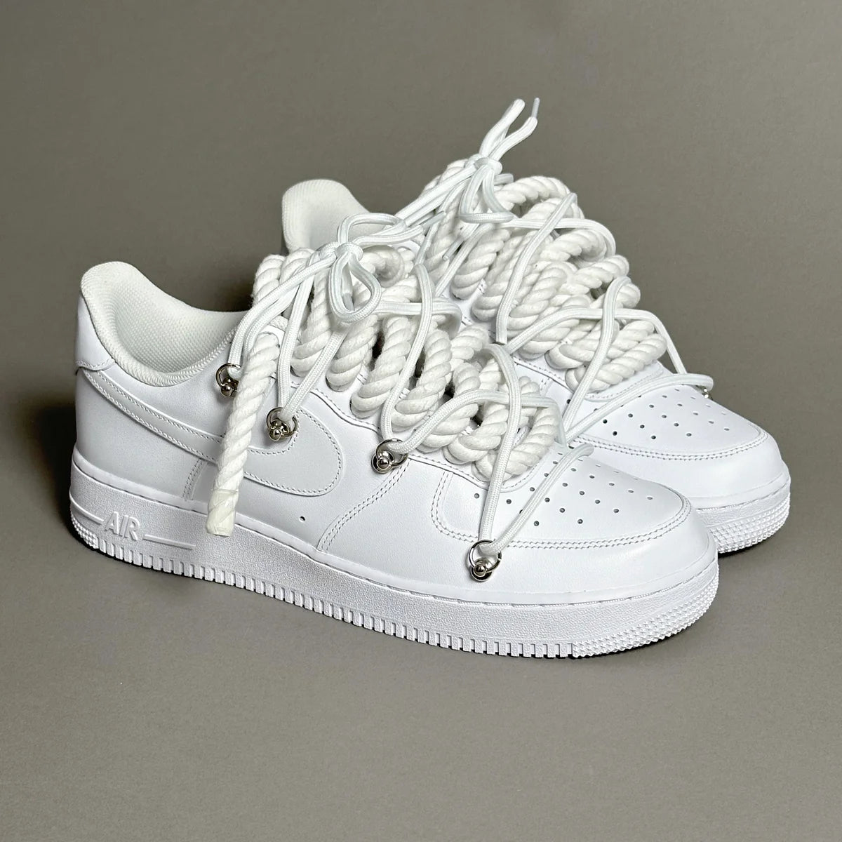 AF1 WHITE LOW CUSTOM ROPE 1  & LACET ROND BLANC - Image 2