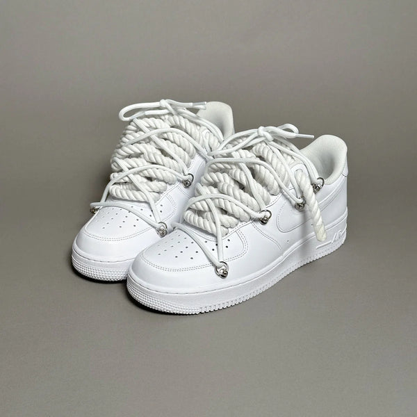 AF1 WHITE LOW CUSTOM ROPE 1  & LACET ROND BLANC