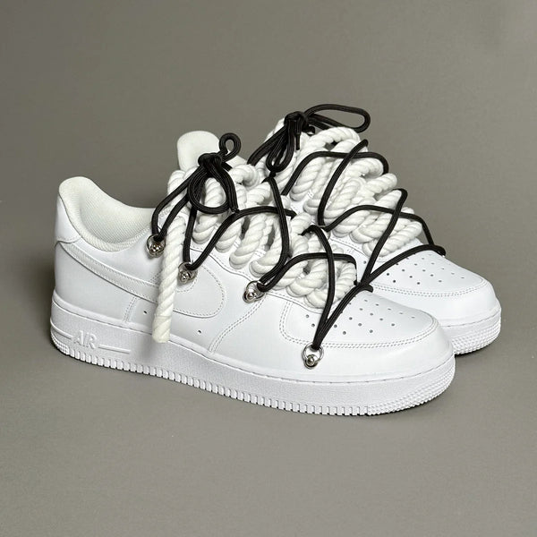 AF1 WHITE LOW CUSTOM ROPE 1  & LACET ROND NOIR