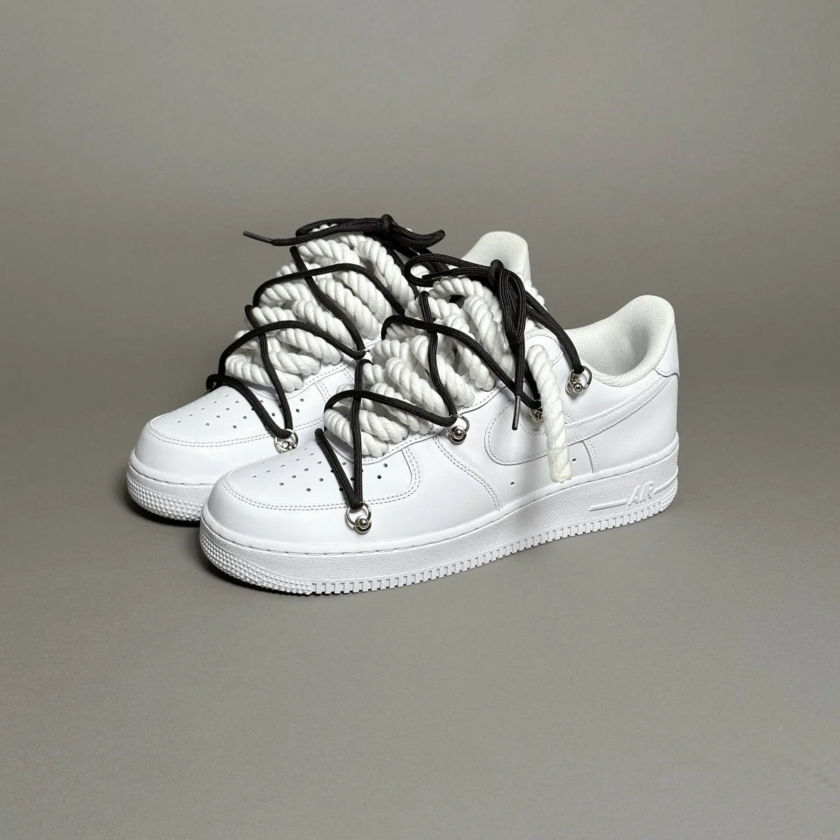 AF1 WHITE LOW CUSTOM ROPE 1  & LACET ROND NOIR - Image 3