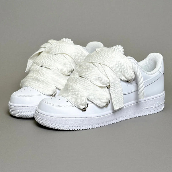 AF1 WHITE LOW NOIR CUSTOM ROPE LACE 1 & LANVIN