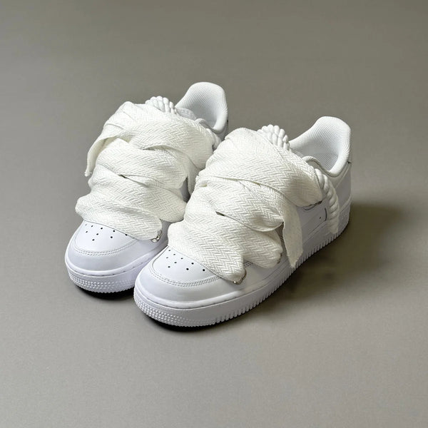 AF1 WHITE LOW NOIR CUSTOM ROPE LACE 1 & LANVIN - Vue alternative