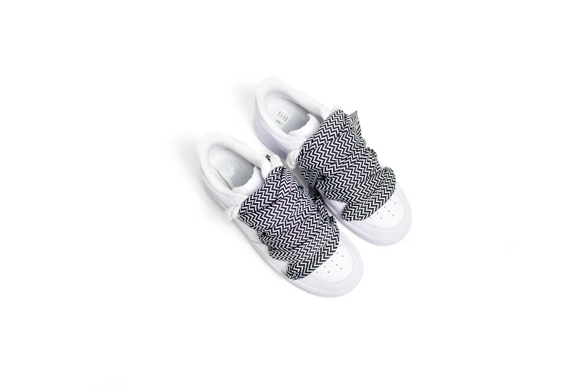 AF1 WHITE LOW  CUSTOM ROPE LACE 1 & LANVIN - Image 1