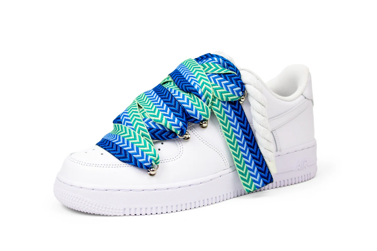 AF1 WHITE LOW CUSTOM ROPE LACE 1 & LANVIN - Image 1