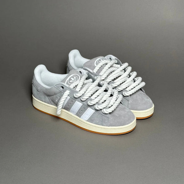 ADIDAS CAMPUS GRIS  & CUSTOM ROPE 1 BLANC