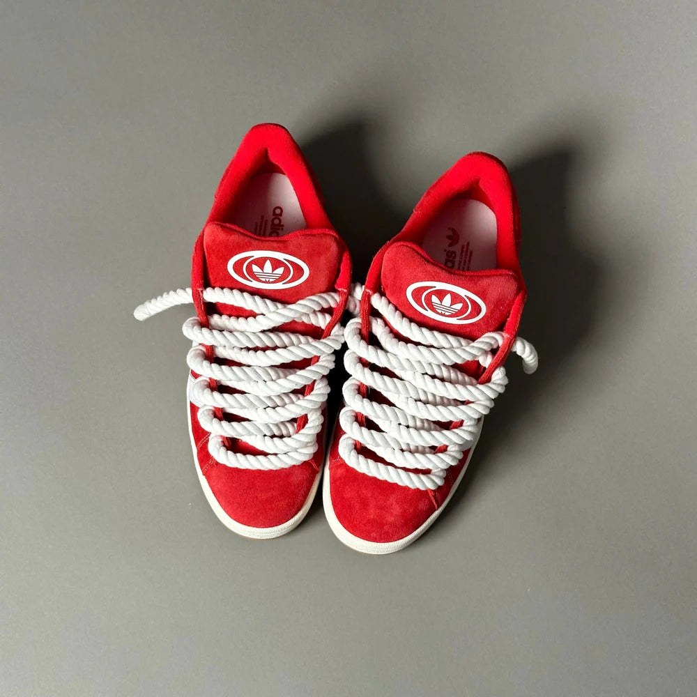 ADIDAS CAMPUS ROUGE  & CUSTOM ROPE 1 BLANC - Image 3