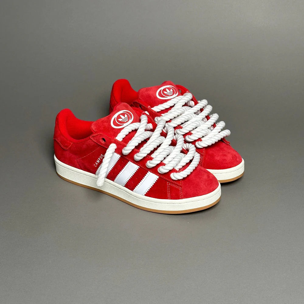 ADIDAS CAMPUS ROUGE  & CUSTOM ROPE 1 BLANC - Image 4