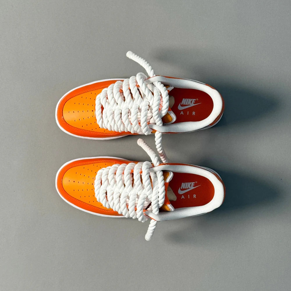 AF1 LOW 07 VERNIS ORANGE BLANC & ROPE 1 - Image 5