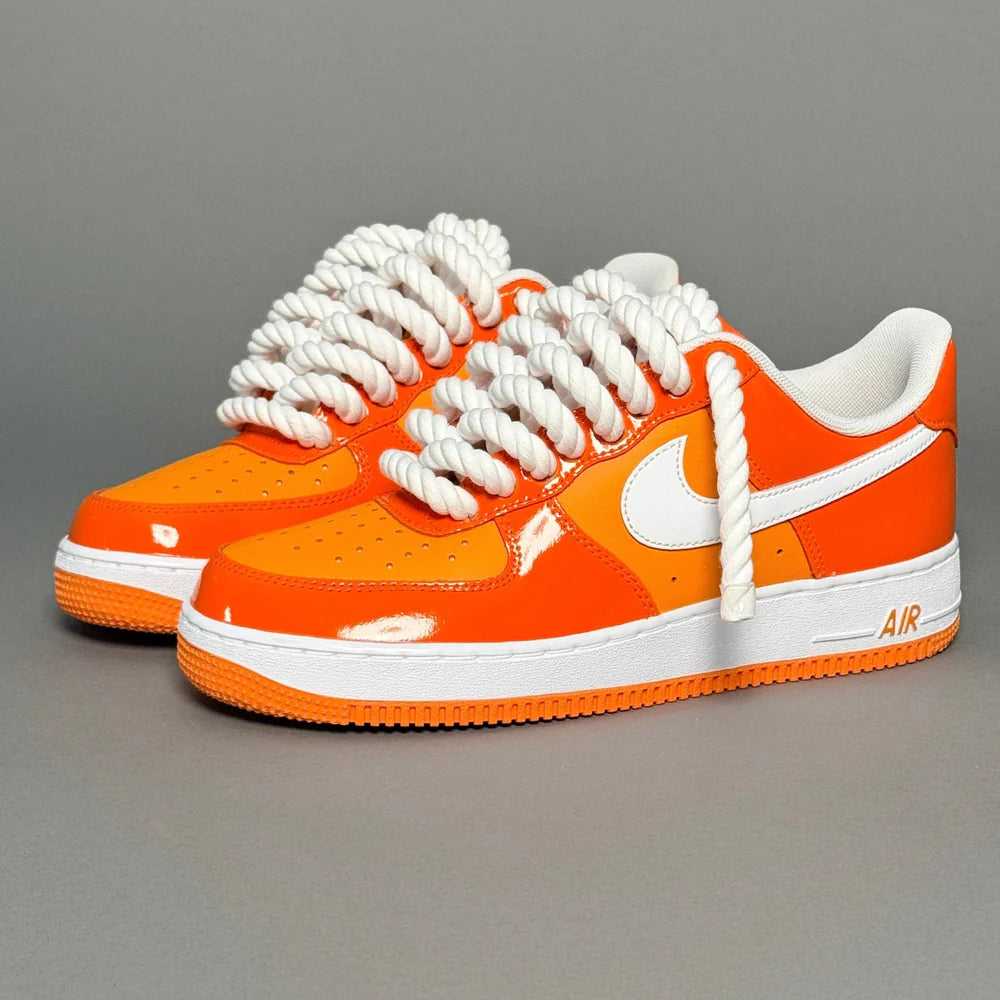 AF1 LOW 07 VERNIS ORANGE BLANC & ROPE 1 - Image 3