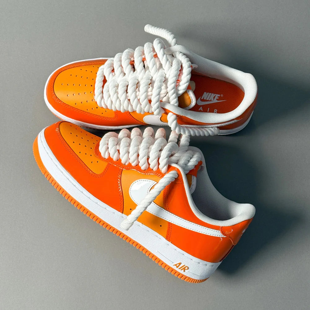 AF1 LOW 07 VERNIS ORANGE BLANC & ROPE 1 - Image 4