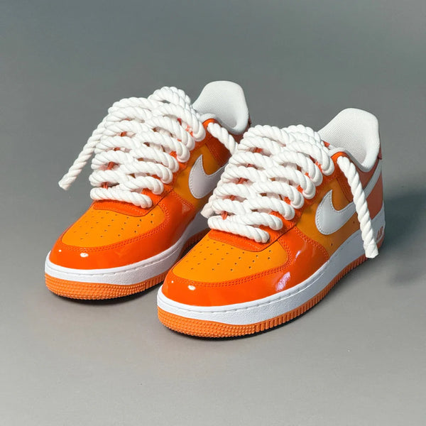 AF1 LOW 07 VERNIS ORANGE BLANC & ROPE 1